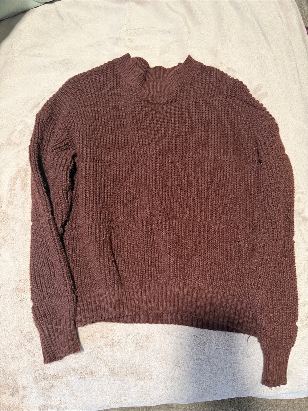Cozy Chunky Knit Sweater - Brown